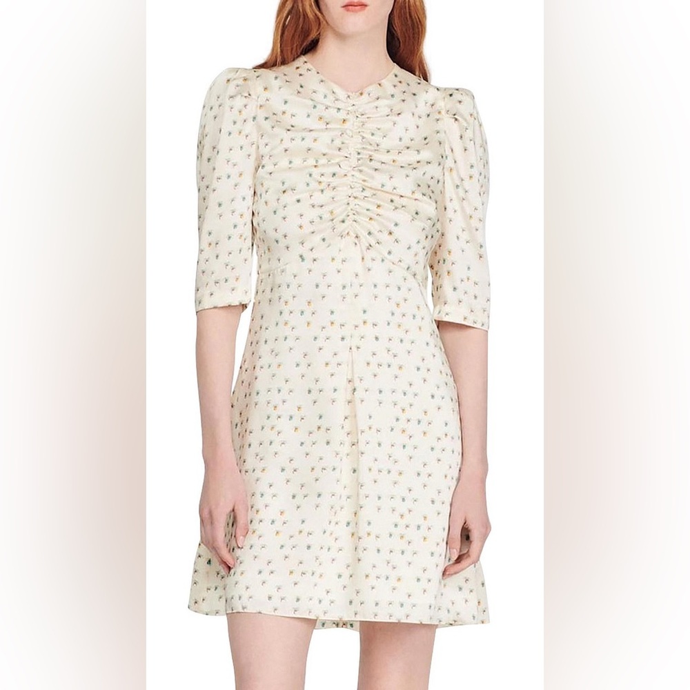Sandro NWT Aquarelle fruit-print minidress - Picture 3 of 16